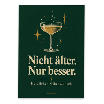 Lustige Grußkarte zum Geburtstag mit Champagnerglas|p:2012623|h:91d36e6c1c1c8724bfe0d6ecb20af7b1