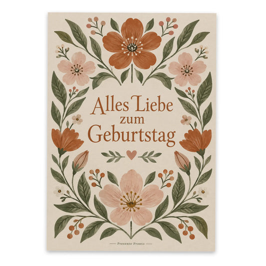Elegante Grußkarte zum Geburtstag mit botanischen Elementen|p:2012624|h:ba0e05077da60665accff0bd6452aca7