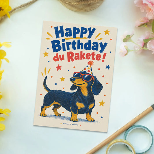 Lustige Grußkarte zum Geburtstag mit Dackel|p:2012625|h:87a3cdd922d062e276b1b235dff9cb6c
