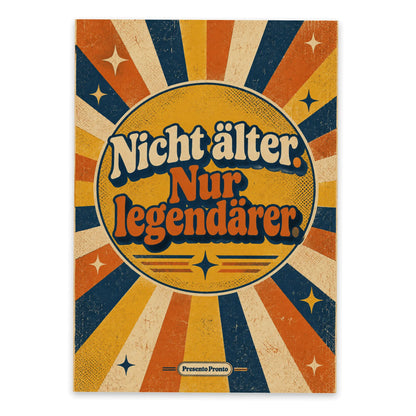 Lustige Postkarte zum Geburtstag mit Retro-Sonnenstrahl|p:2012628|h:49ba7a22f33b36fffc67e7637760c370