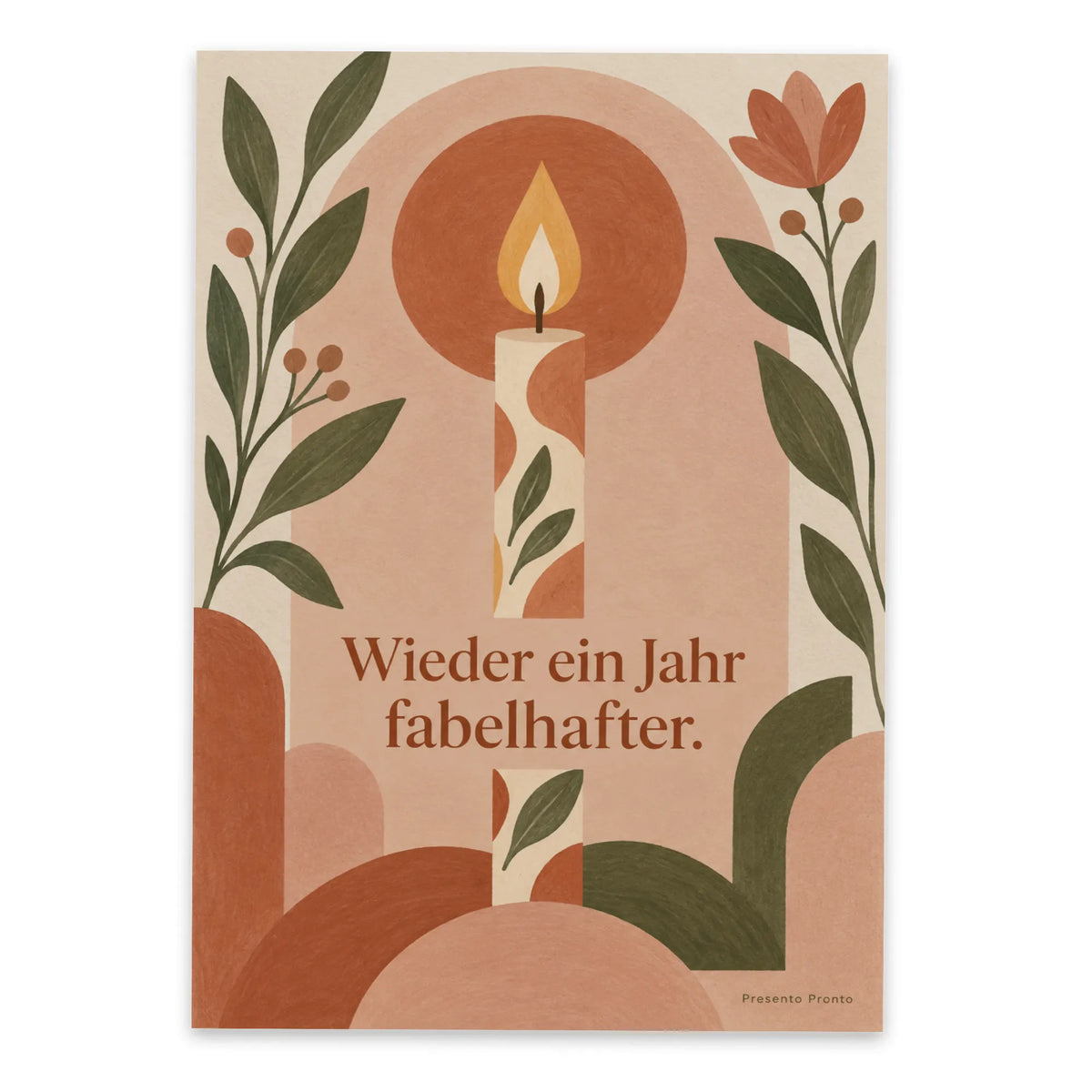 Elegante Postkarte zum Geburtstag mit Geburtstagskerze|p:2012629|h:c61168387b798cb9a6f1e768b8bac23a