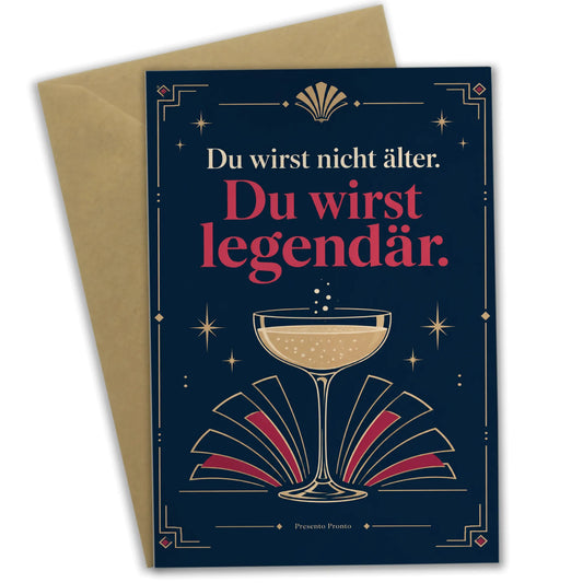 Lustige Geburtstagskarte für die Frau mit Champagnerglas|p:2012634|h:6a69c8640906d633bb9421c7dc4f3c89