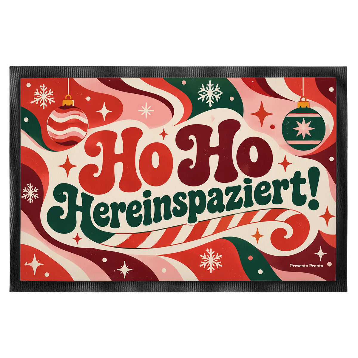 Lustige Fußmatte zu Weihnachten mit Zuckerstangen|p:2012643|h:0436076091044ab5cecd7ed82b244ada