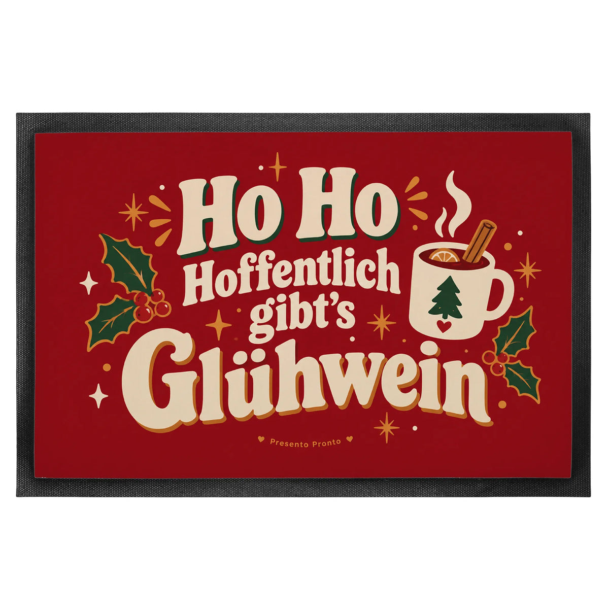 Lustige Fußmatte zu Weihnachten mit Glühweintasse|p:2012656|h:c51793151ac20a37828881a06332e1b8
