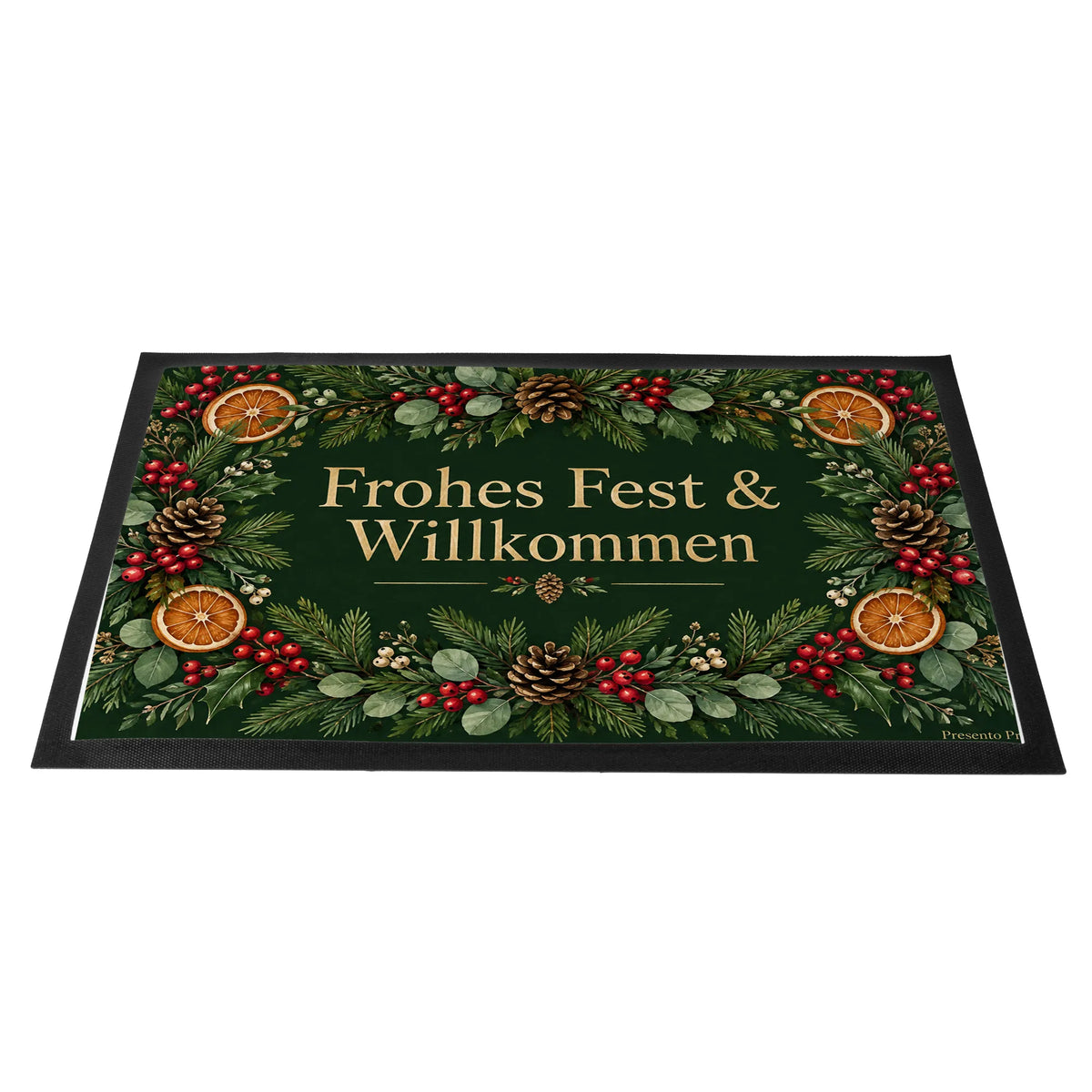Festliche Fußmatte zu Weihnachten mit Tannenkranz|p:2012660|h:4b9ddbc8fe20cc233482236a3a0c7da4