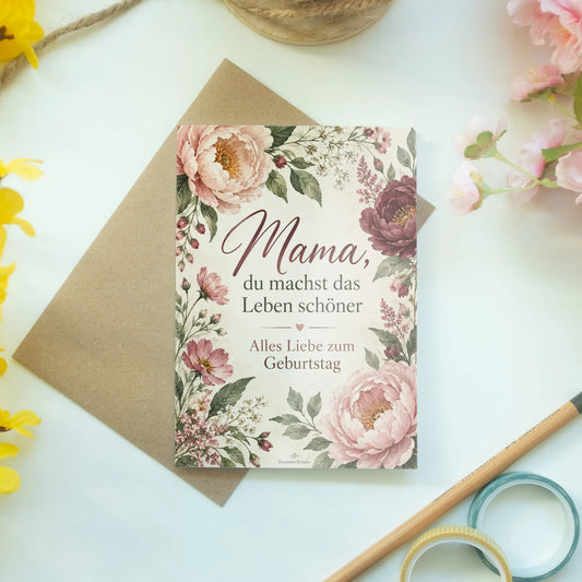 Herzliche Geburtstagskarte für Mama mit Gartenblumen|p:2012662|h:8e78f99695ce28d46aeffaffe9875b1c