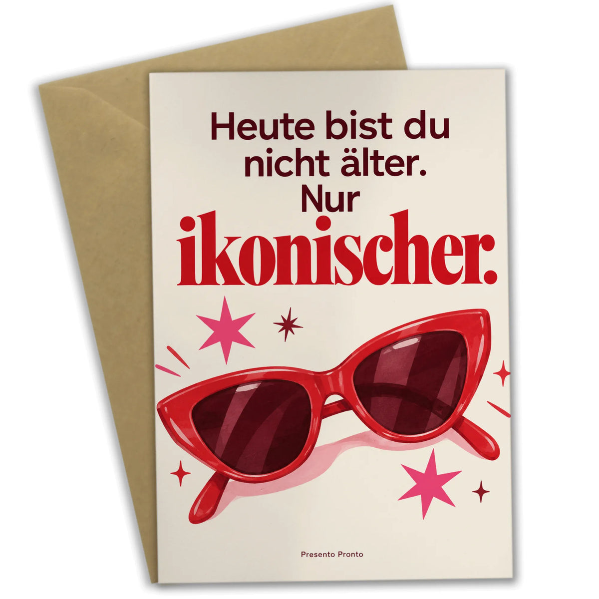 Lustige Geburtstagskarte für Frauen mit roter Sonnenbrille|p:2012668|h:1d07eb41546e450a95a272c5e6e33bee