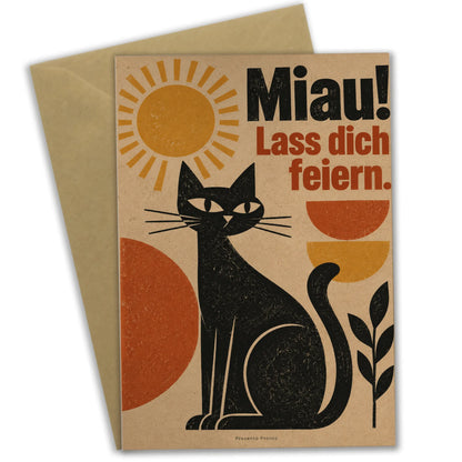 Lustige Geburtstagskarte für Katzenfans mit schwarzer Katze|p:2012675|h:ce3d081c472c8e14e641b26540efdcf6