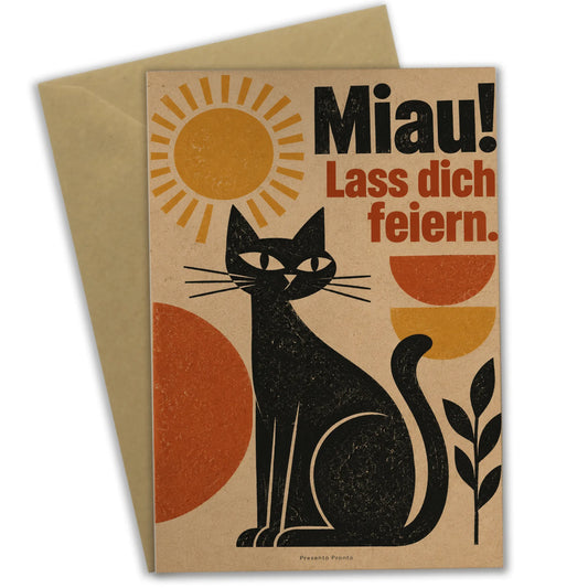 Lustige Geburtstagskarte für Katzenfans mit schwarzer Katze|p:2012675|h:ce3d081c472c8e14e641b26540efdcf6