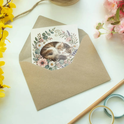 Herzliche Geburtstagskarte mit Katze im Blumenkranz|p:2012676|h:3fb68ca50079f3490878e5b5a9594d9b
