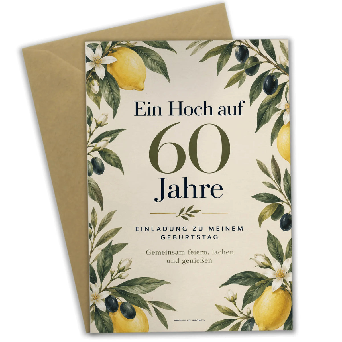 Elegante Einladungskarten zum 60. Geburtstag für Frauen mit Zitronen|p:2012681|h:c9b5cf2b8053209c67ab17dbf53d3fa6
