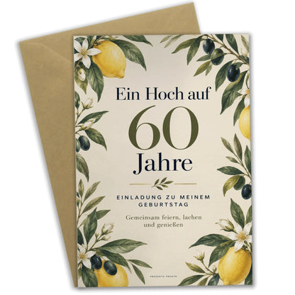 Elegante Einladungskarten zum 60. Geburtstag für Frauen mit Zitronen|p:2012681|h:c9b5cf2b8053209c67ab17dbf53d3fa6