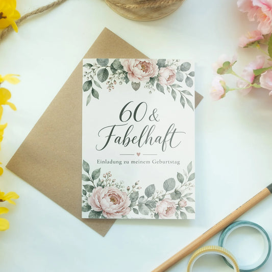 Elegante Einladungskarte zum 60. Geburtstag Frau Pfingstrosen|p:2012682|h:ccbc5ba4d6d169886bca7fb3c50470aa
