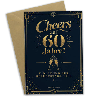 Elegante Einladungskarten zum 60. Geburtstag für Frauen in Dunkelblau Gold|p:2012683|h:f26c335cb5459e81333af04d1a6be8d9