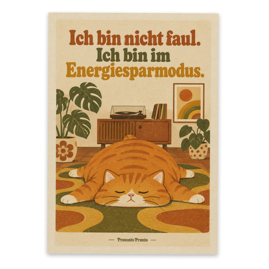 Lustige Postkarte für Katzenfreunde entspannte orange Katze|p:2012685|h:2a2546e1412bf3e4b93c965bd17745d4