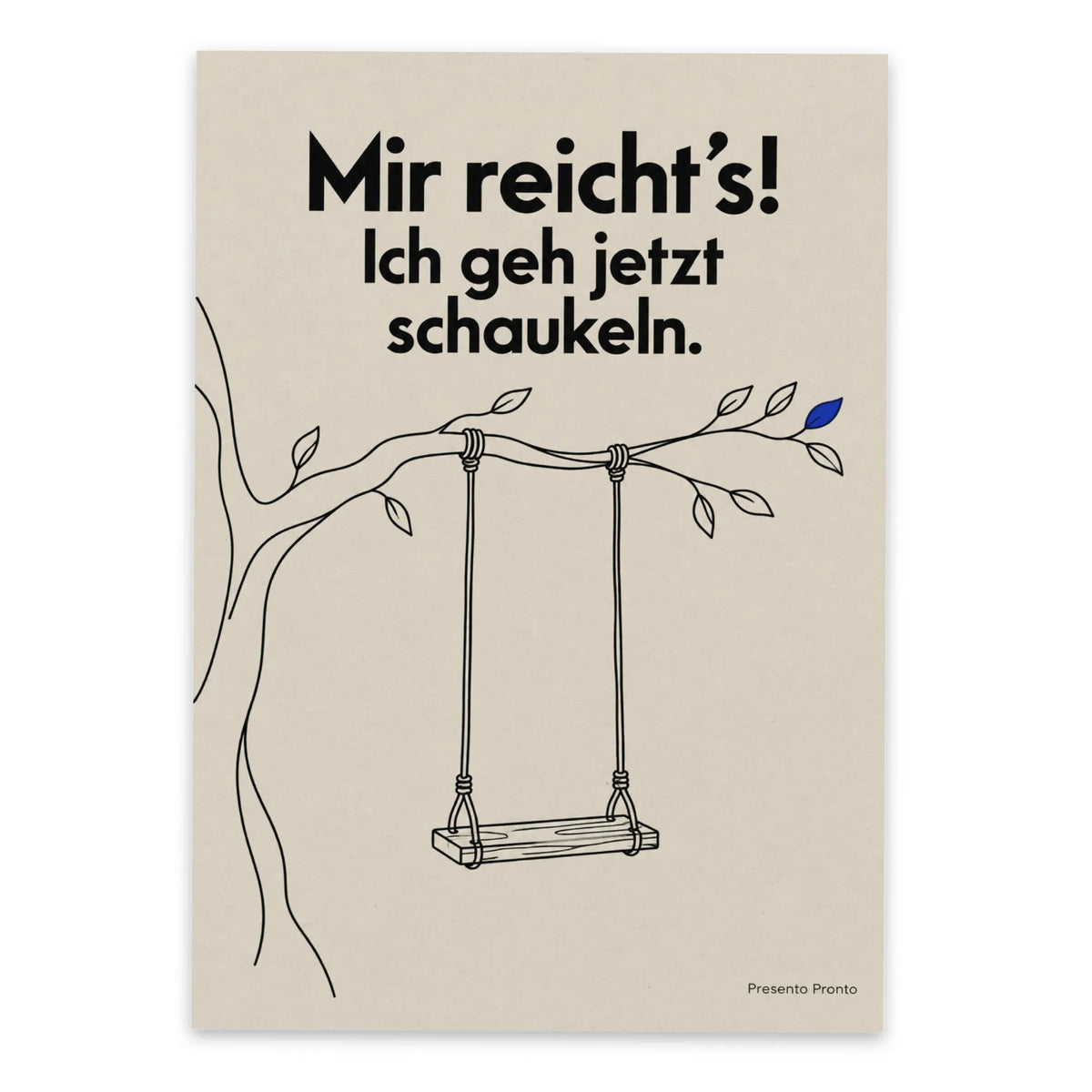 Lustige Postkarte zum Aufmuntern mit leerer Schaukel|p:2012686|h:42bdb6a4c13208e544e6e6944a872eae