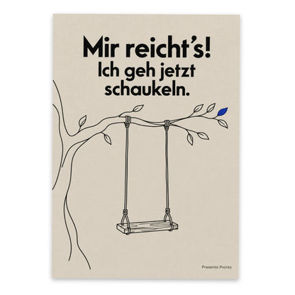 Lustige Postkarte zum Aufmuntern mit leerer Schaukel|p:2012686|h:42bdb6a4c13208e544e6e6944a872eae