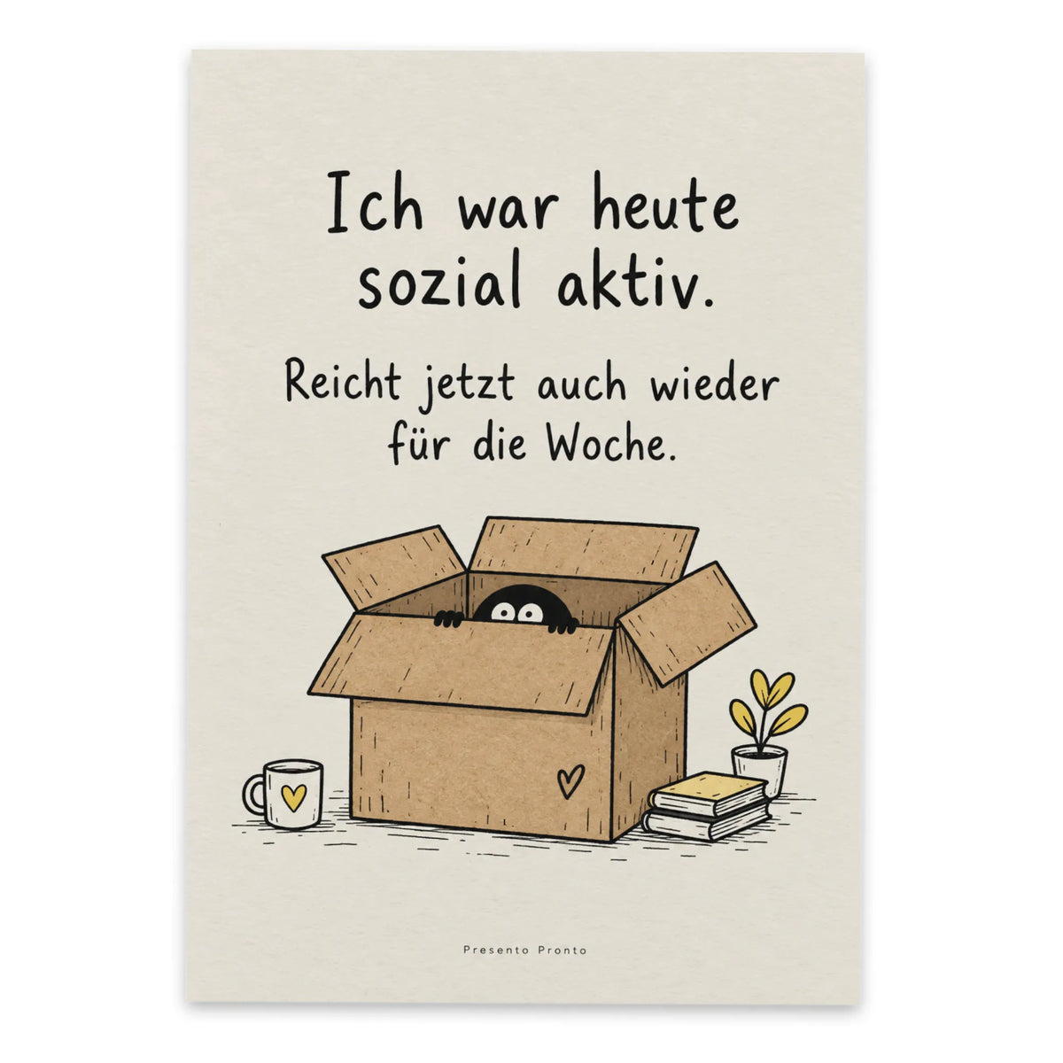 Lustige Postkarte für Introvertierte in Pappschachtel|p:2012691|h:717c4590dd1d32ca88238f5bdbbba23f
