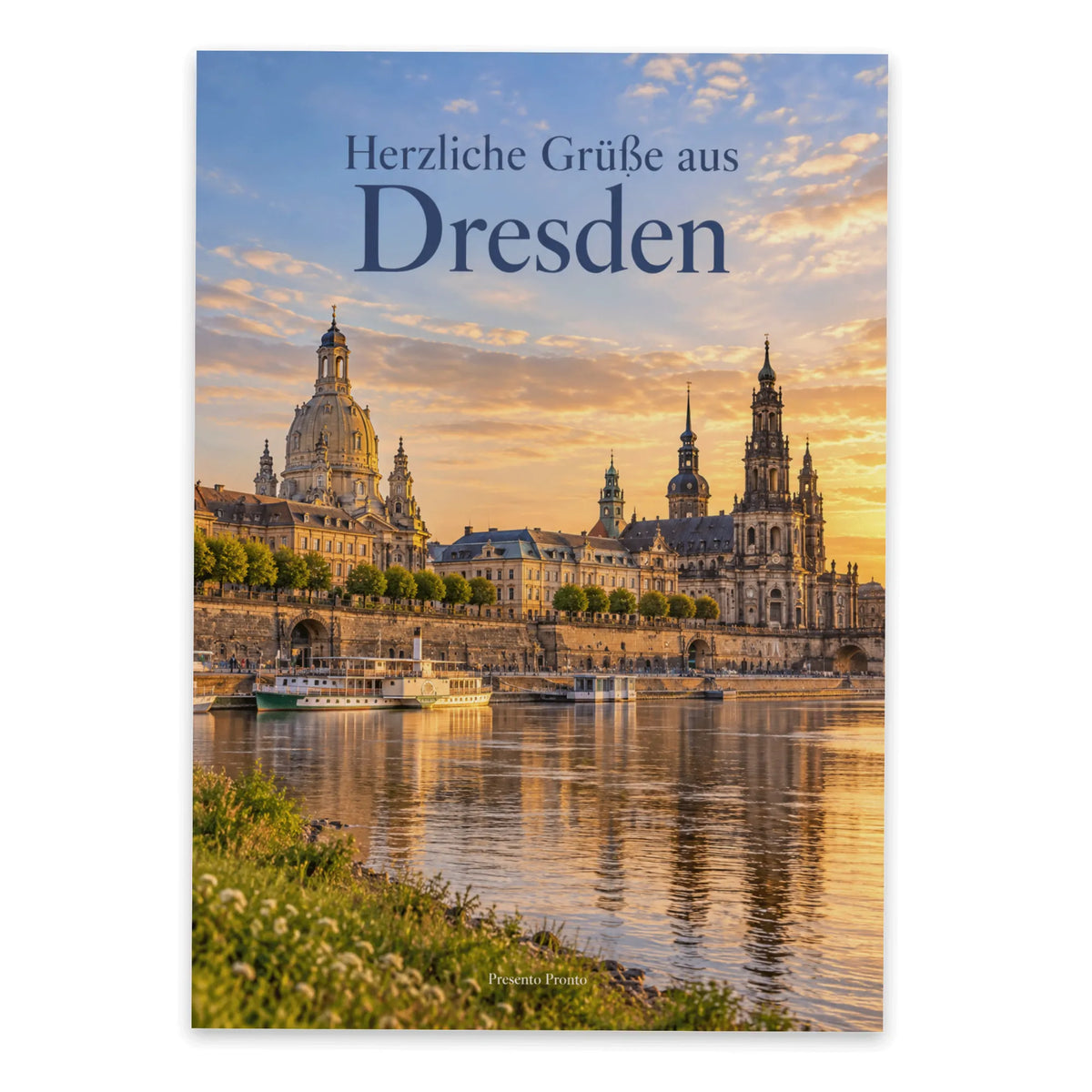Herzliche Ansichtskarte aus Dresden mit Skyline im Abendlicht|p:2012693|h:4311dfb3889aaa487f04292ba09488c8