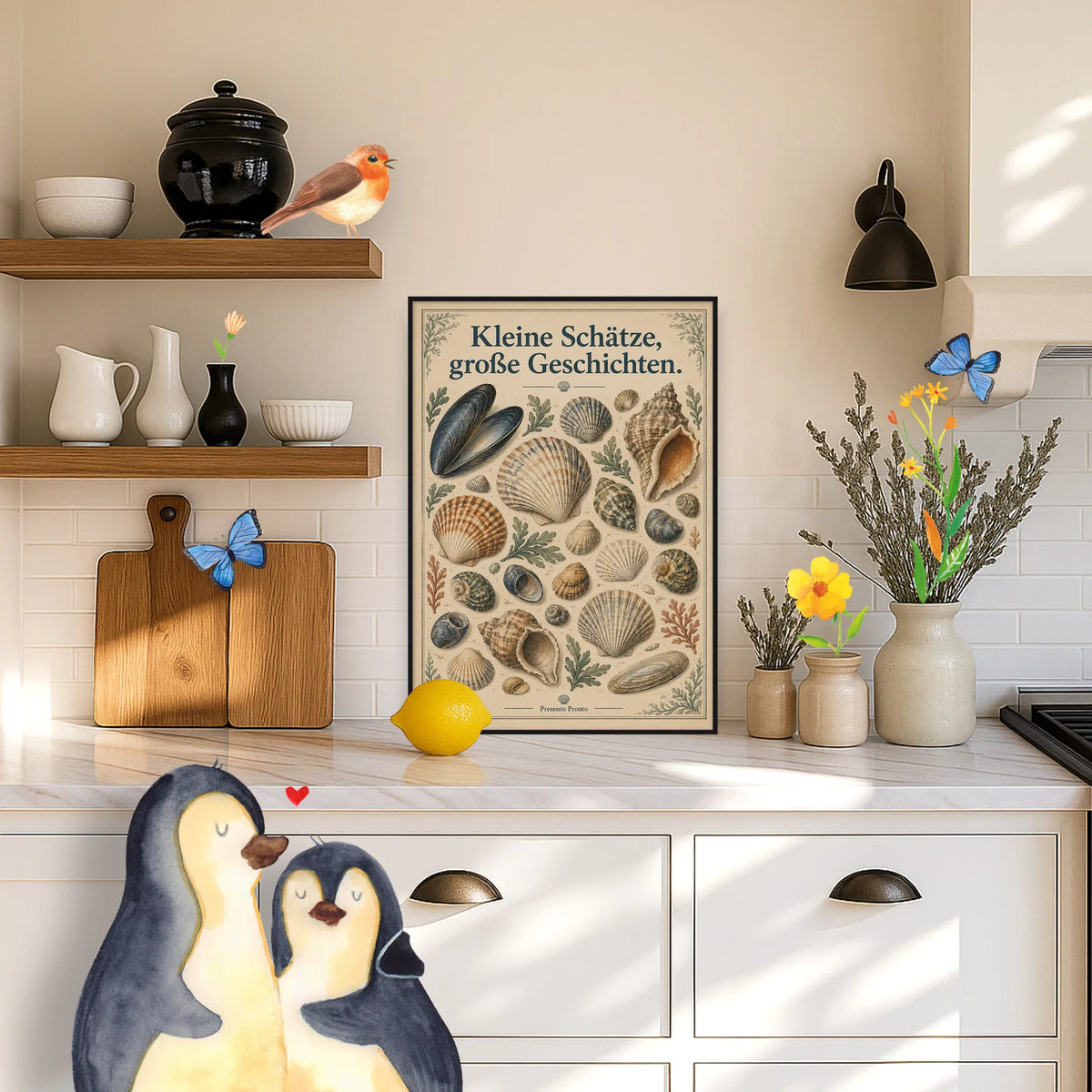 Nostalgische Vintage Informationstafel heimische Muscheln für Kinderzimmer|p:2012707|h:e9dd772040653b3907d90b318906fc9e