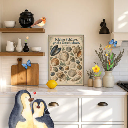 Nostalgische Vintage Informationstafel heimische Muscheln für Kinderzimmer|p:2012707|h:e9dd772040653b3907d90b318906fc9e