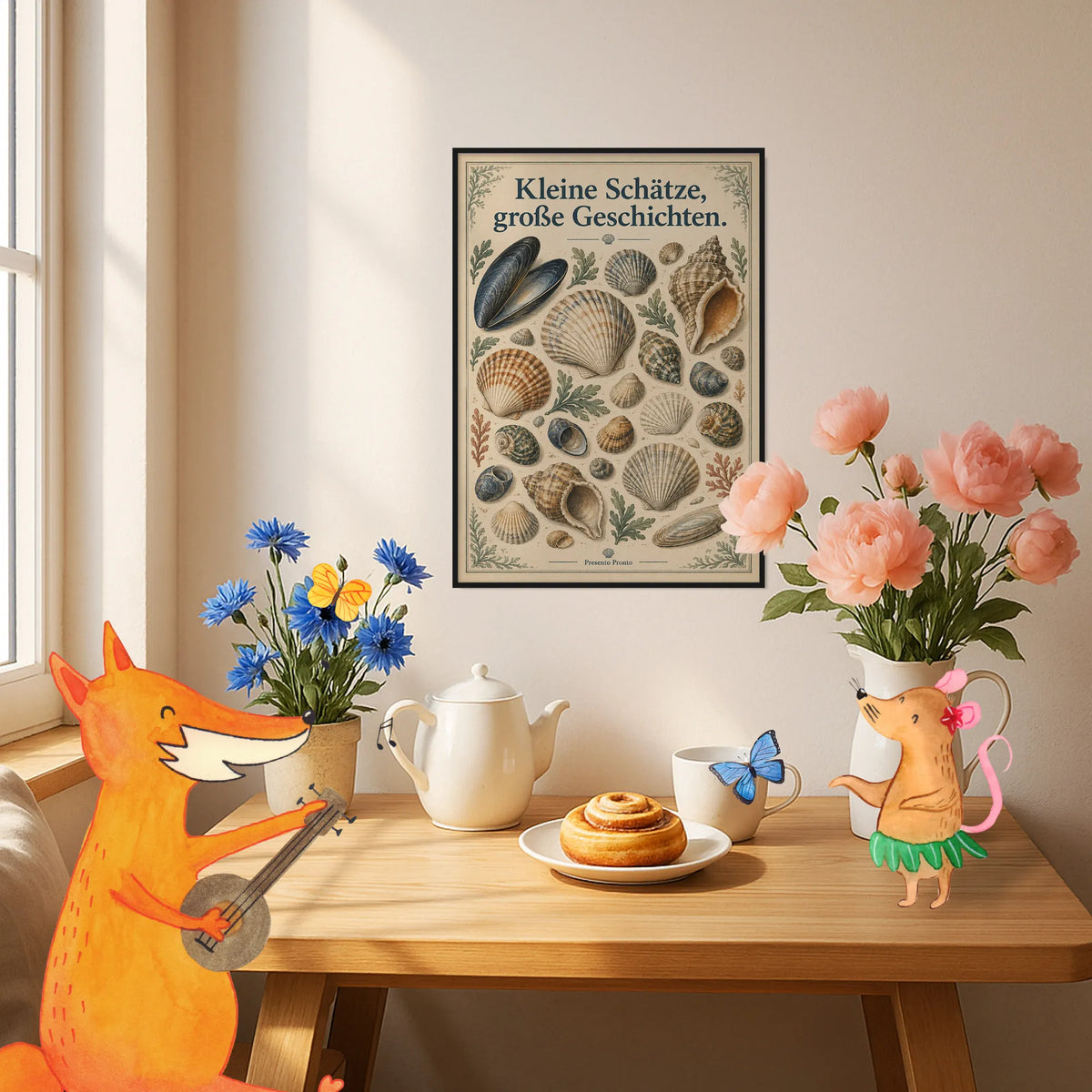 Nostalgische Vintage Informationstafel heimische Muscheln für Kinderzimmer|p:2012707|h:d1f90e68bc7641cd441b92f4d84fceb0