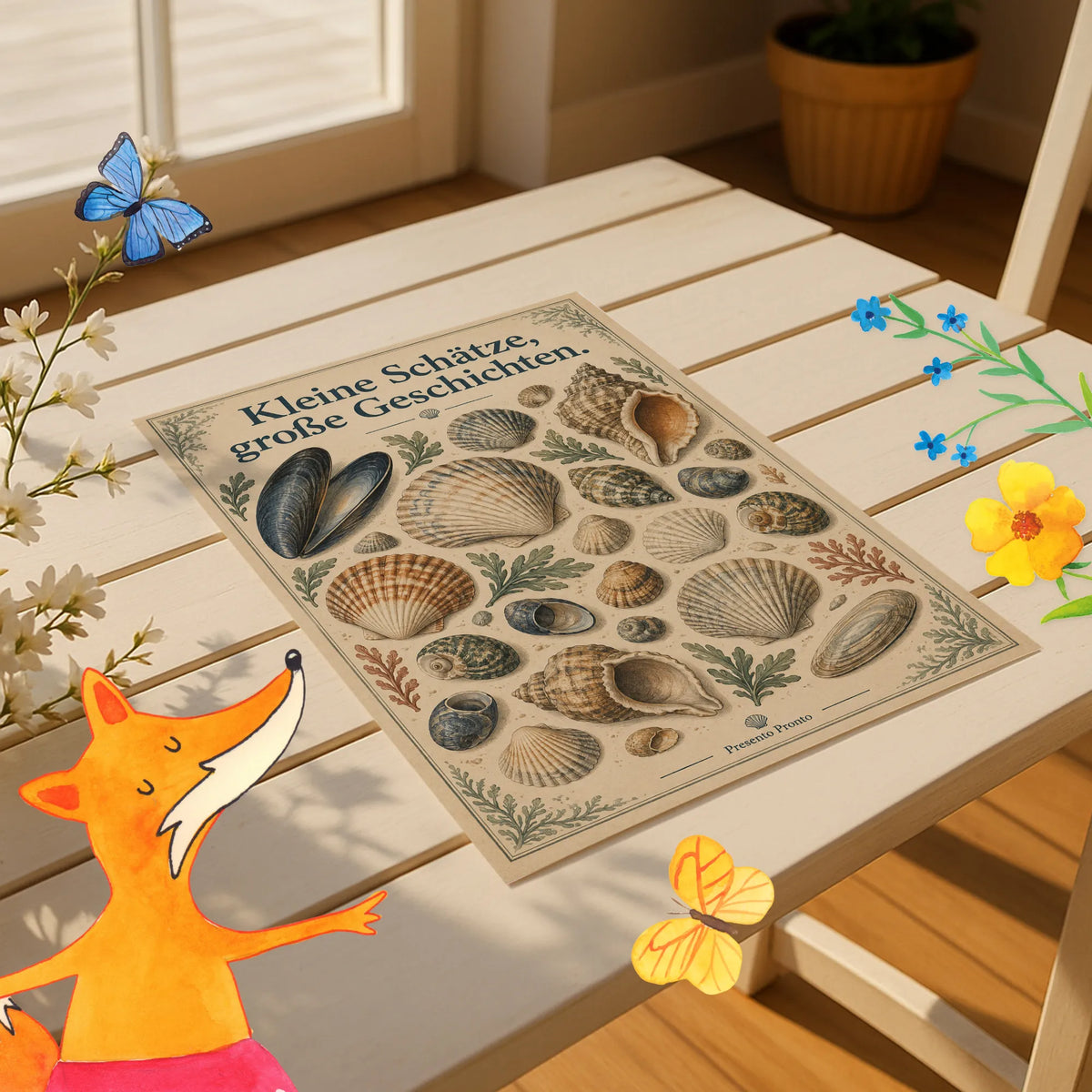 Nostalgische Vintage Informationstafel heimische Muscheln für Kinderzimmer|p:2012707|h:d7741cba0d80cfd90822296688cf9107