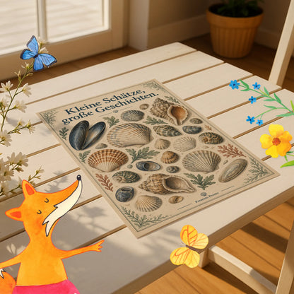Nostalgische Vintage Informationstafel heimische Muscheln für Kinderzimmer|p:2012707|h:d7741cba0d80cfd90822296688cf9107