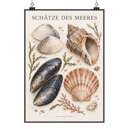 Elegantes Vintage Poster für Fans heimischer Strandmuscheln|p:2012734|h:12b154ddc75988a3aaeae32142cbb891