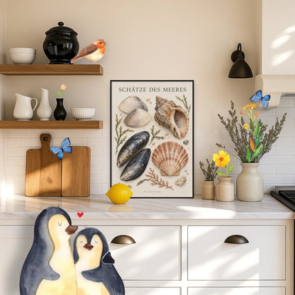 Elegantes Vintage Poster für Fans heimischer Strandmuscheln|p:2012734|h:7fb7c2644ad8fb27547b855069dec73c