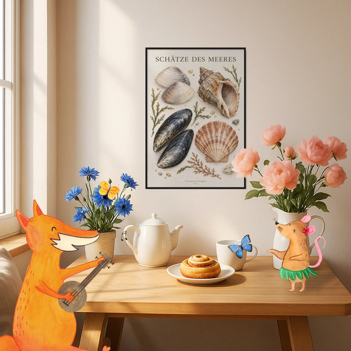 Elegantes Vintage Poster für Fans heimischer Strandmuscheln|p:2012734|h:3a6a0366aa29ff9ced5014a41a34b873