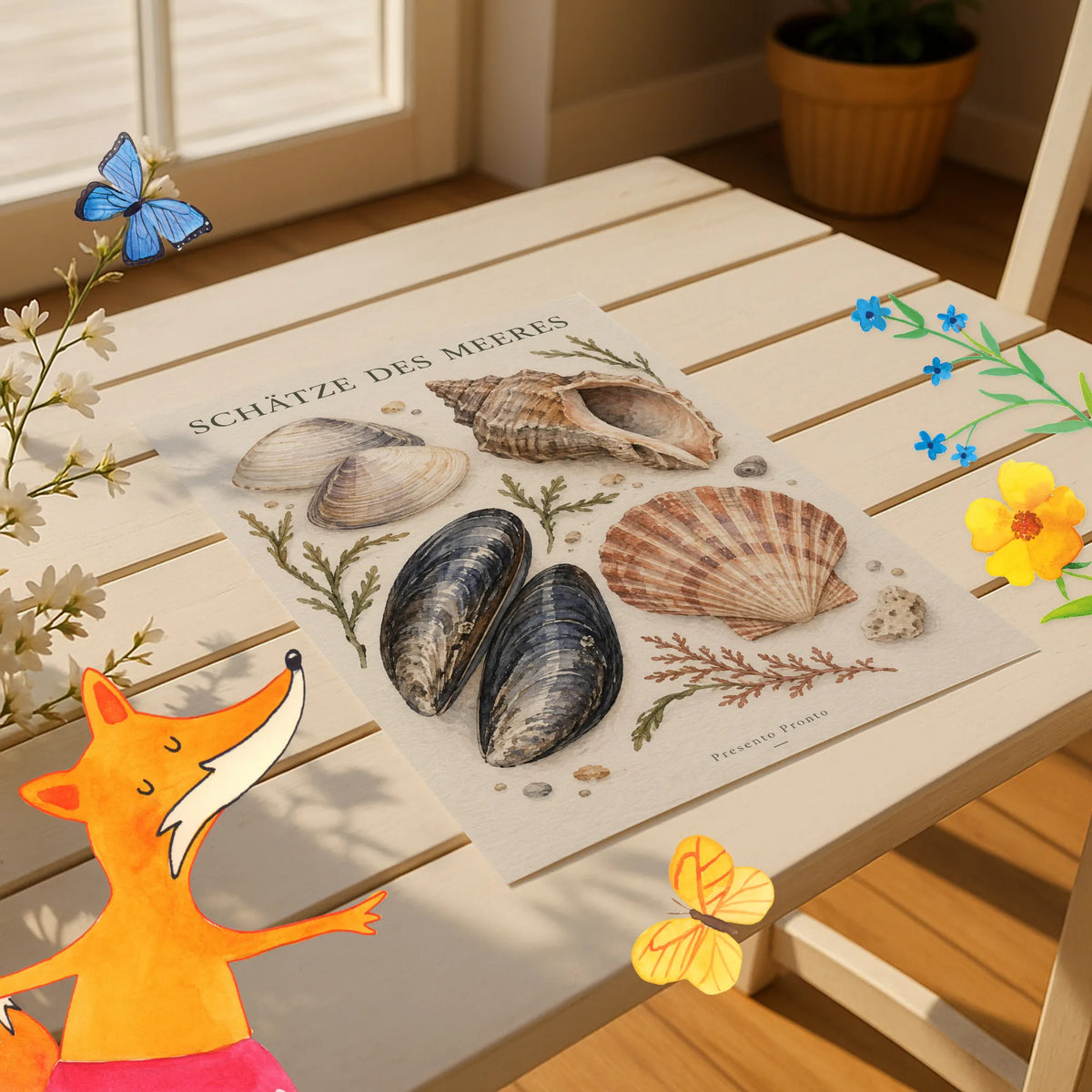Elegantes Vintage Poster für Fans heimischer Strandmuscheln|p:2012734|h:231ca69ae2f1ed126d65c33787ba6901