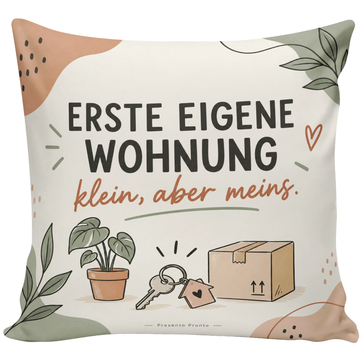 Stolzes Kissen zur ersten eigenen Wohnung mit Schlüssel|p:2012768|h:d55ea60137361801376f9df41ce38a51
