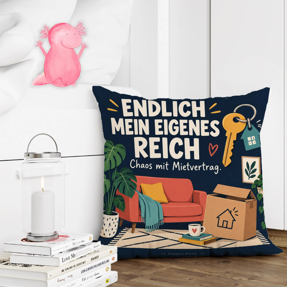 Lustiges Kissen für die erste eigene Wohnung mit Schlüssel|p:2012770|h:bb99a9b9ab27606ce37b4e643f36cd90