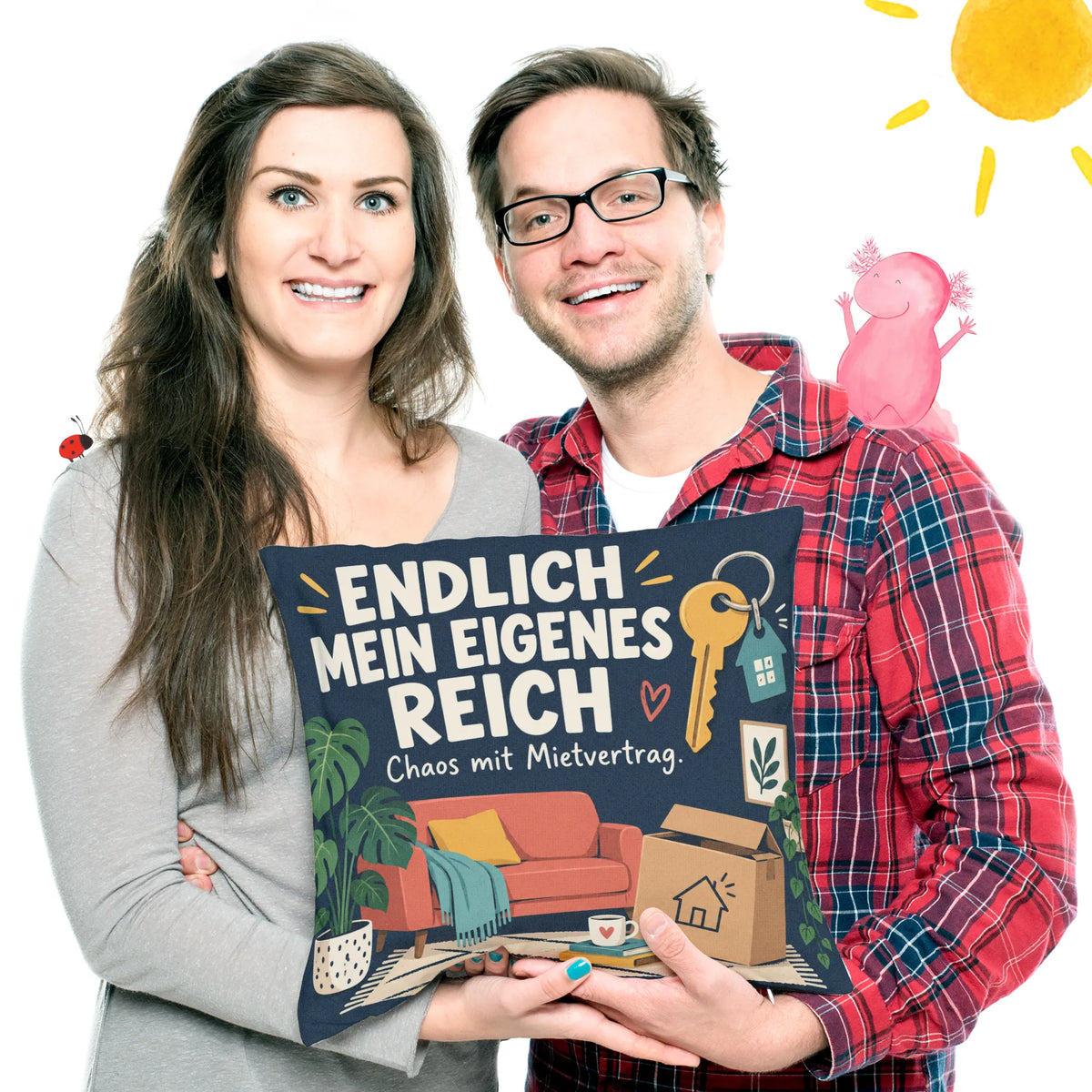 Lustiges Kissen für die erste eigene Wohnung mit Schlüssel|p:2012770|h:7c3c604e85c1e42c51440a46b1ce757e
