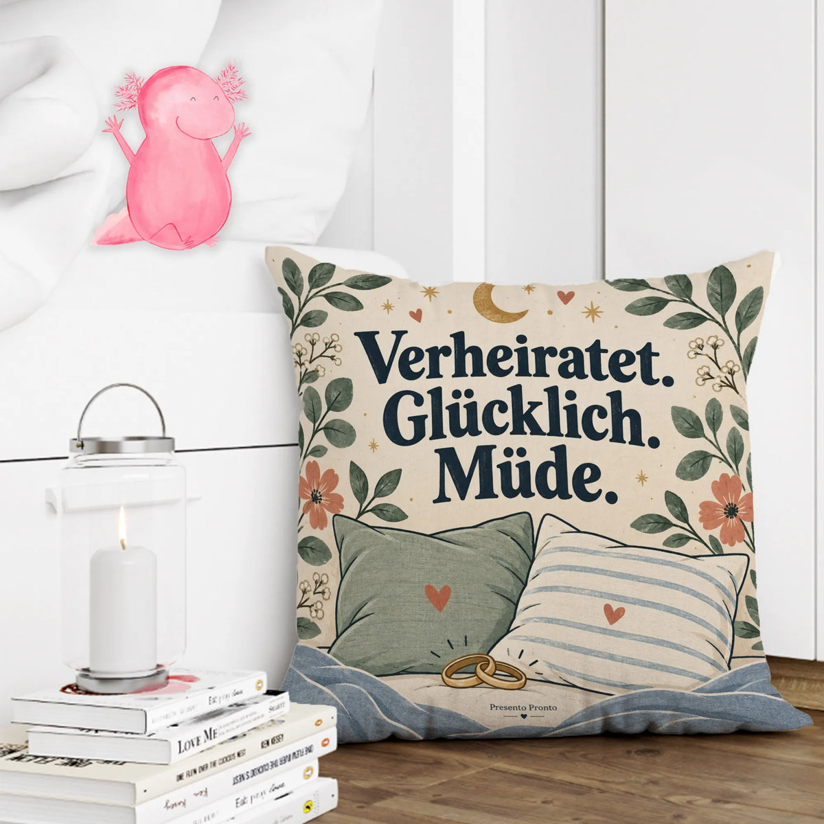 Lustiges Kissen für die erste Nacht als verheiratetes Paar mit Mondsichel|p:2012775|h:eb0fde00b77e93dc731646d9005336a8