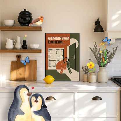 Romantisches Poster für die erste eigene Wohnung mit Grundriss|p:2012810|h:432fc07fd99f41741747d6d80e6a0bb0