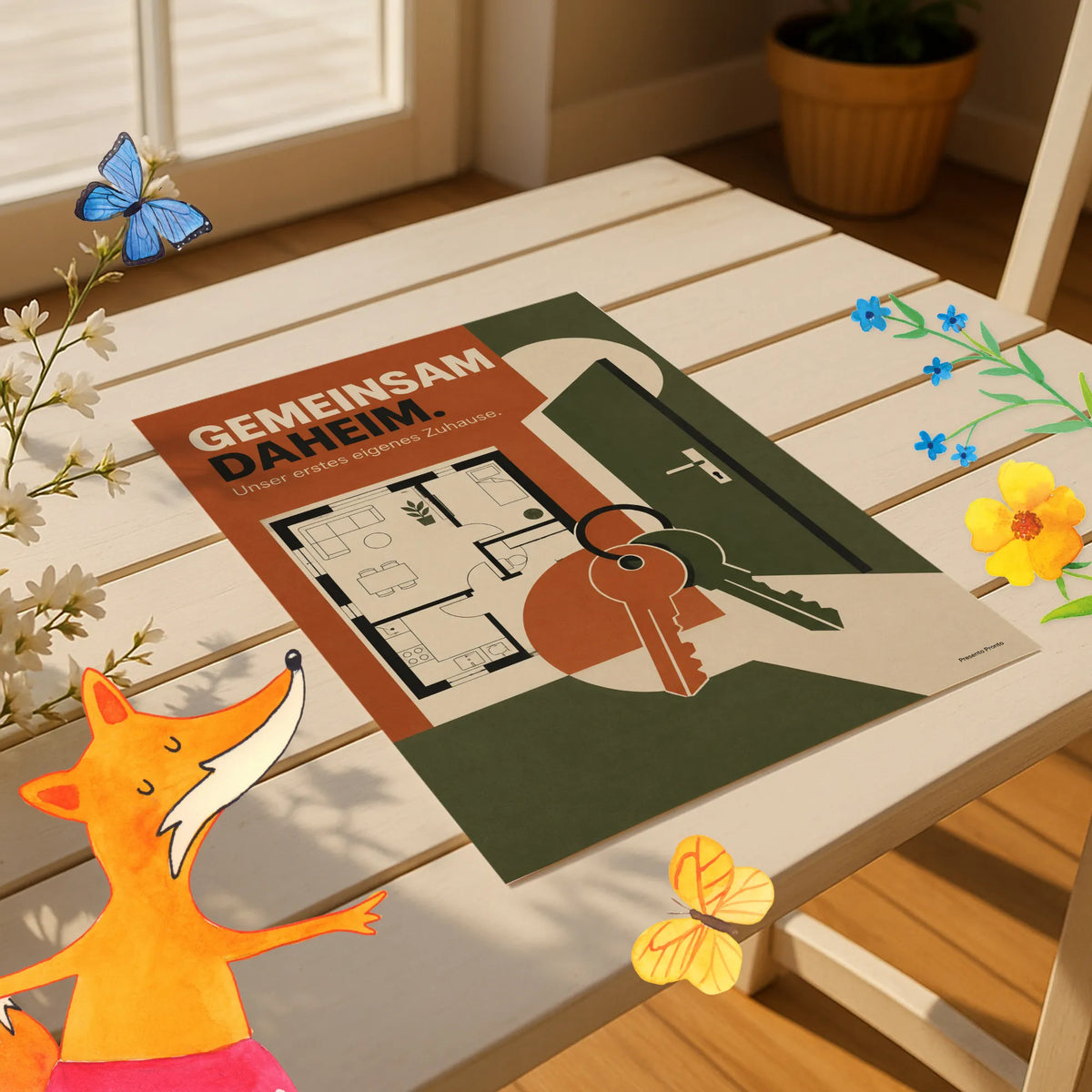 Romantisches Poster für die erste eigene Wohnung mit Grundriss|p:2012810|h:81bd254417799fb992e96394998a2e0c
