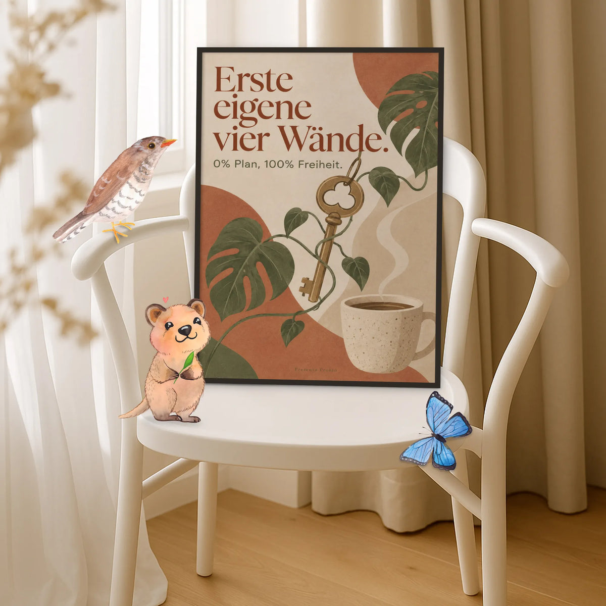 Lustiges Poster für die erste eigene Wohnung mit Wohnungsschlüssel|p:2012817|h:3100cc4e1a2cc3e3e0286e3419df0252