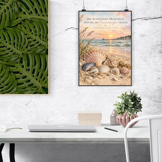 Romantisches Poster Die schönsten Muscheln vom Timmendorfer Strand|p:2012913|h:b79b89d1db95273071c719676f4d6a06