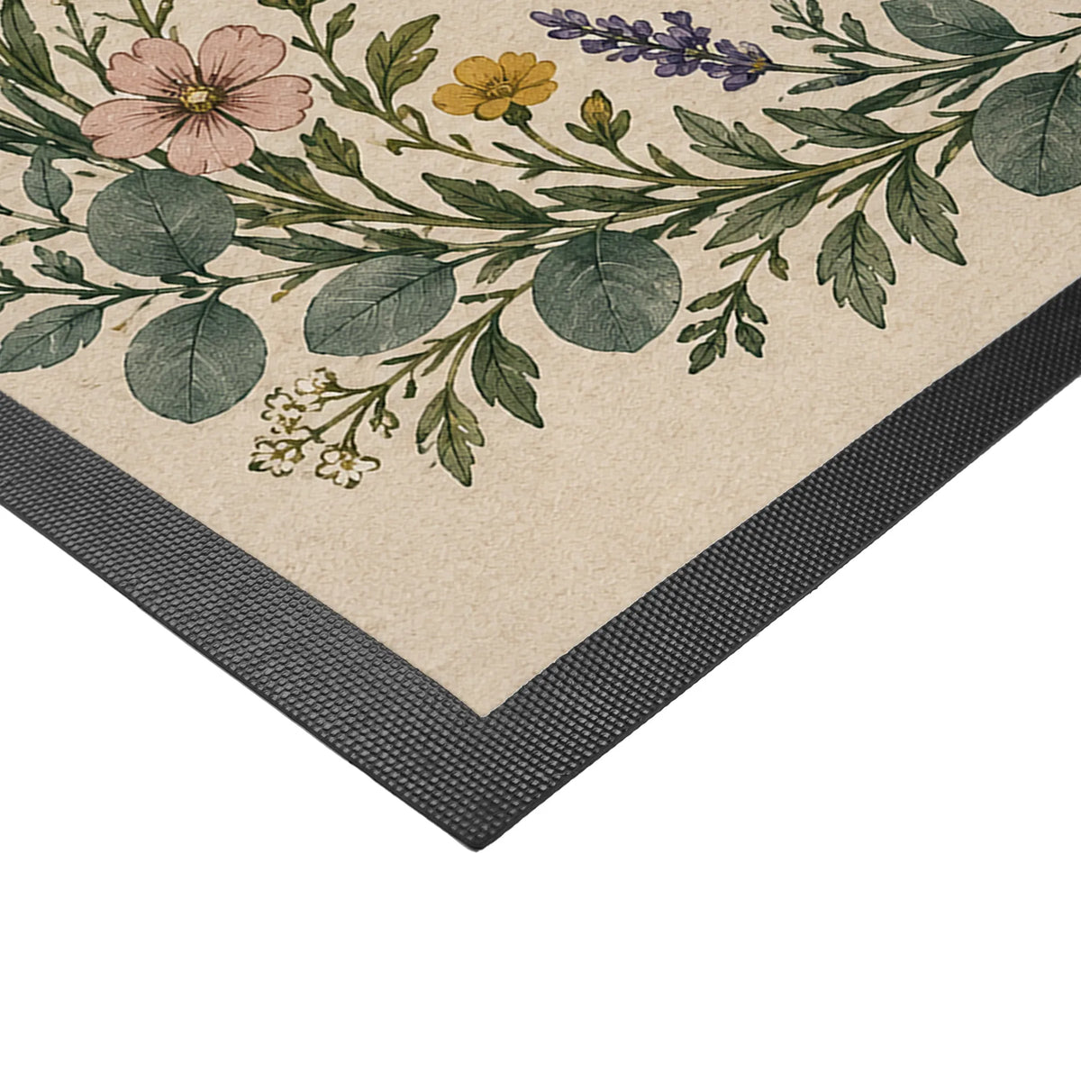 Einladende Topseller Fußmatte zum Einzug mit Wildblumenkranz|p:2012957|h:c103fdf91f9af279851d8118384f6b2e