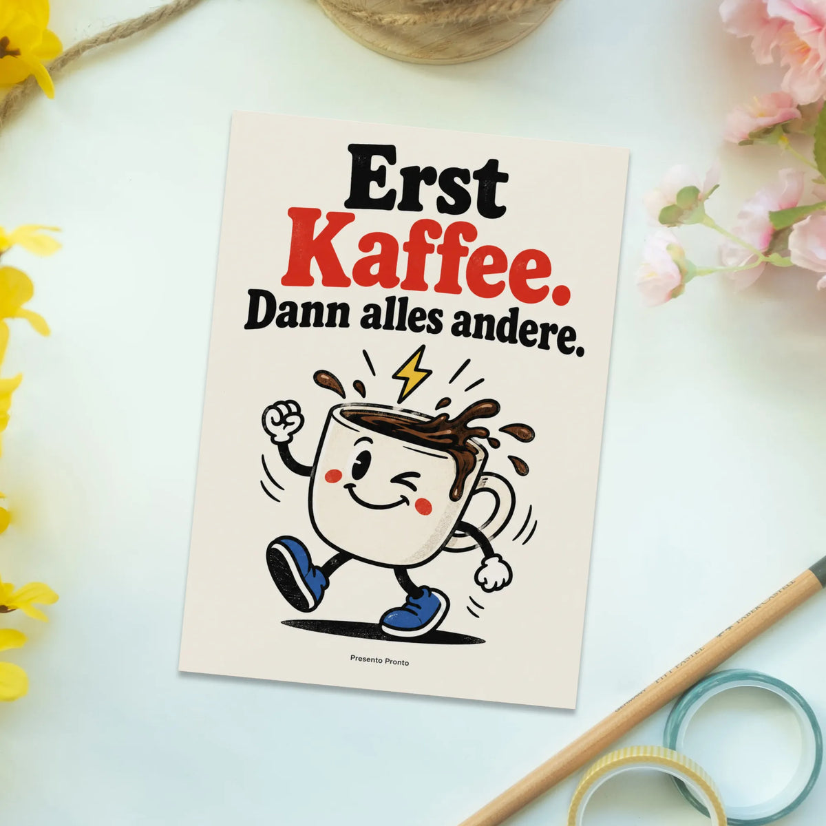 Lustige Topseller Postkarte mit Kaffeetasse für Kaffeefans|p:2012960|h:bb1c75dcaf7944b813f7b59c3fbf9082