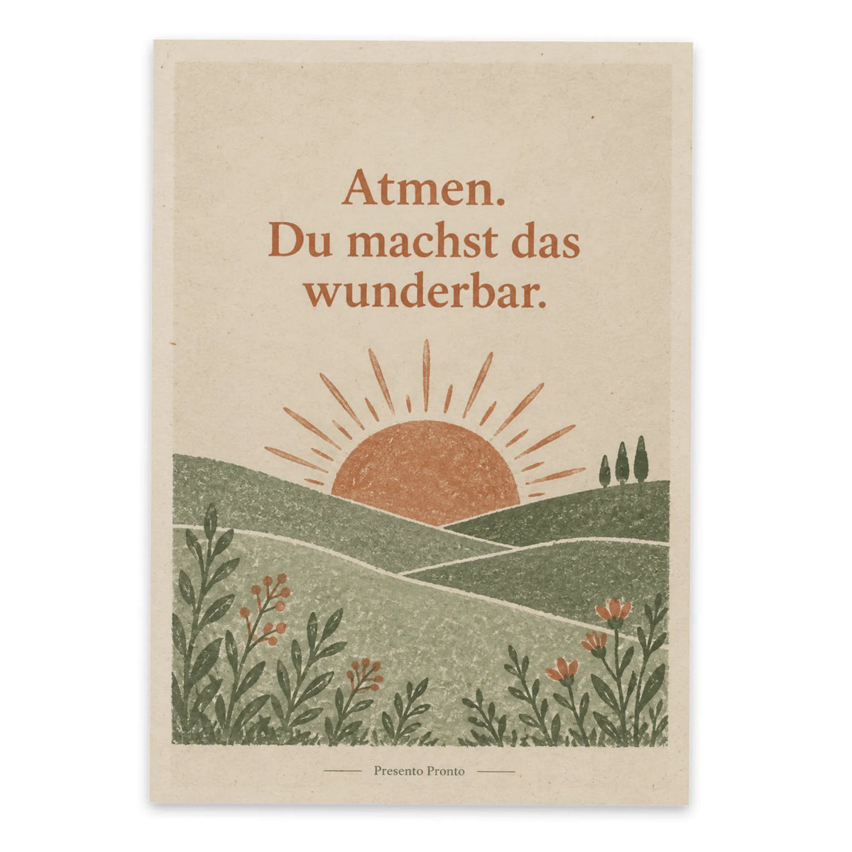 Beruhigende Postkarte zur Aufmunterung mit aufgehender Sonne|p:2012961|h:ce78cd8923bad84b206d548797023ad1