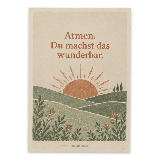 Beruhigende Postkarte zur Aufmunterung mit aufgehender Sonne|p:2012961|h:ce78cd8923bad84b206d548797023ad1