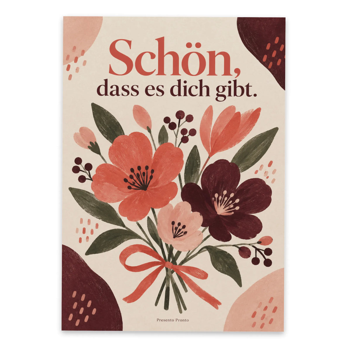 Liebevolle Postkarte für Verliebte mit Blumenstrauß|p:2012980|h:c1429f28fef4b13387c1338573be1290