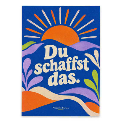 Aufmunternde Topseller Postkarte zum Mut machen mit Sonnenaufgang|p:2012983|h:60ff80bd02033951081048d20a1c03df
