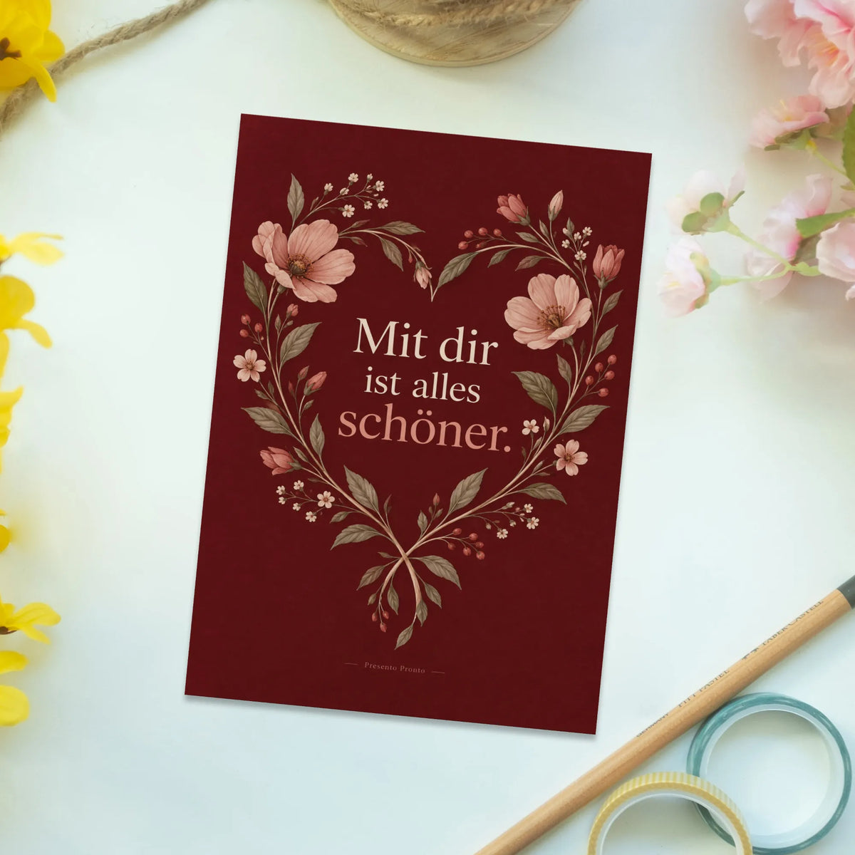 Romantische Postkarte Liebe für Paare Herzranken|p:2012984|h:820f664ebfeebbf21941a41002777b73