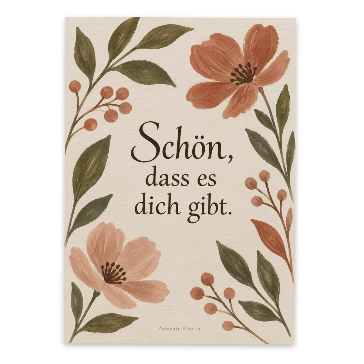 Herzliche Topseller Postkarte für die Familie mit botanischen Zweigen|p:2012988|h:7e24d5d6b9bf696b2930c377942a84f1