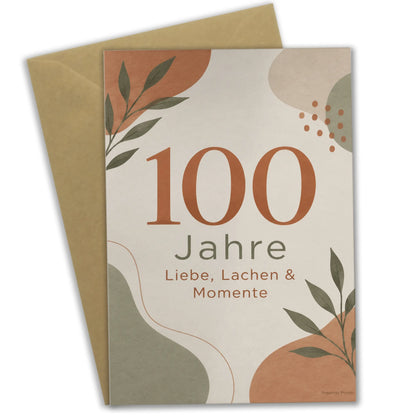 Herzliche Glückwunschkarte zum 100. Geburtstag in Terrakotta|p:2012997|h:c7a68d3325b558c1b585c9189bb73df4