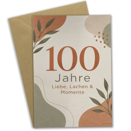 Herzliche Glückwunschkarte zum 100. Geburtstag in Terrakotta|p:2012997|h:c7a68d3325b558c1b585c9189bb73df4
